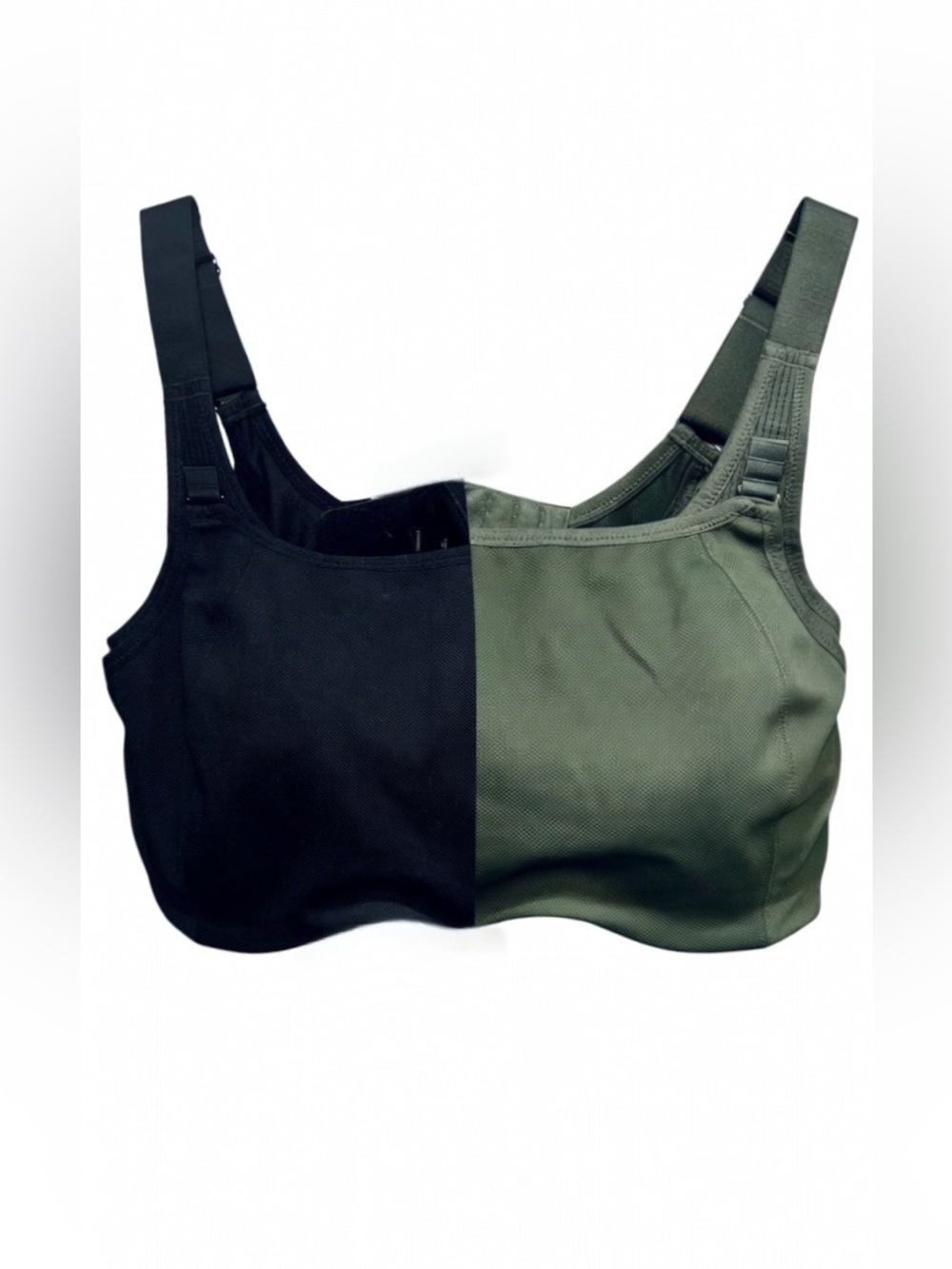 2pc Understance Pulse FlexWire High Impact Sports Bras Black & Green Size 38H